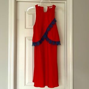 Tory Burch Amanda Draped Aline Silk Dress size XS/0
